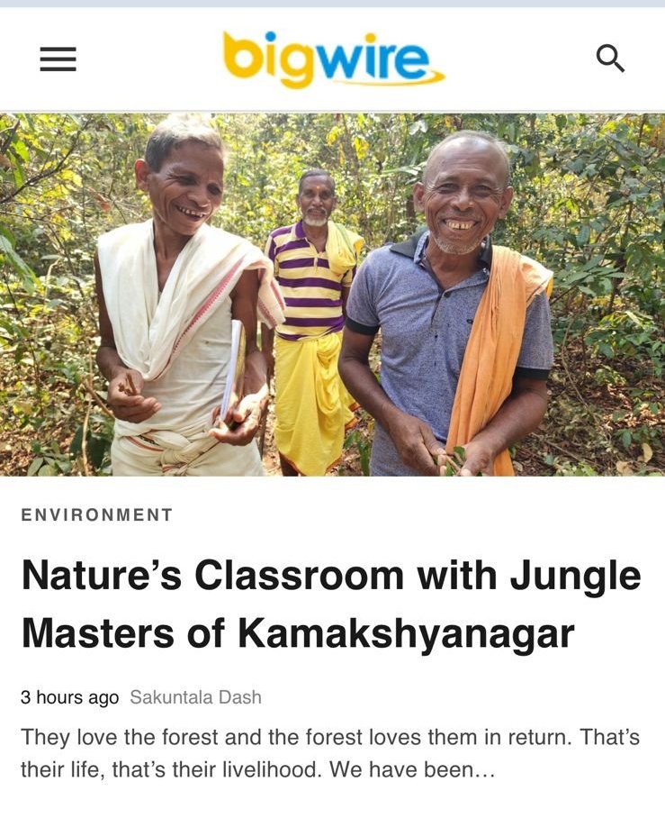 Read the #NaturesClassroom experience of <a href="/SakuntalaDash/">Sakuntala Dash</a> as she narrates her encounter with true guardians of nature at Kamakshyanagar.

bigwire.in/2024/06/30/nat…

#Youth4WaterIndia #ClimateJournalistSupportProg #PromiseOfCommons