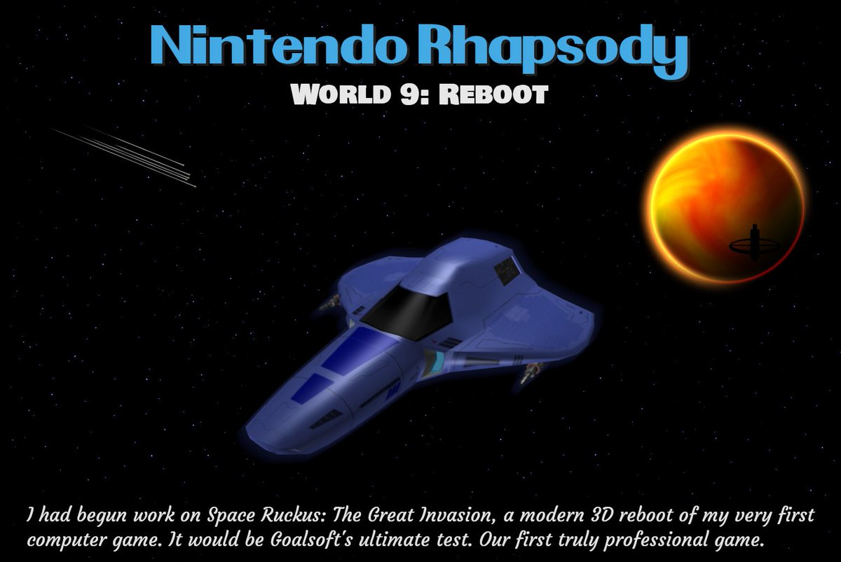 michaeljhaley's tweet photo. A fresh cover I made last weekend for Rhapsody's ninth chapter. It recycles a few assets from my 2003 game project, SR: TGI.

I didn't have a good transparent render of the base, so I turned an old concept drawing into a silhouette and placed it over the dark side of the planet. https://t.co/ZjlpGcMu5U