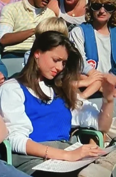 Here's your reminder Sloane Peterson paid no mind to those two goofballs at the Cubs game because she was keeping score. 🎡⚾️🧢
