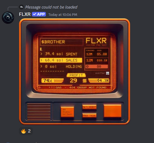 Just another day in the APT

$BROTHER 51k > 2.4m (45x) 

Over 100+ SOL in our group winnings

Multiple members were able to ape in early and instantly multiplied their portfolios within minutes 🔥