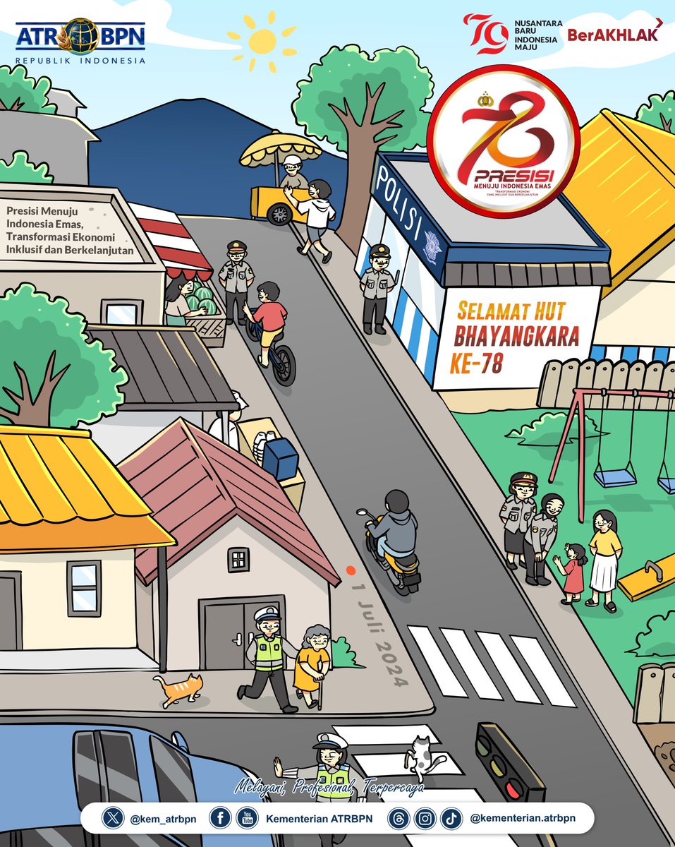 KantahPKLKota's tweet photo. #Repost @kem_atrbpn Segenap jajaran Kementerian ATR/BPN mengucapkan Selamat Memperingati Hari Bhayangkara ke-78.  Terima kasih untuk terus mewujudkan keamanan, kenyamanan dan kedamaian, semoga Polri selalu dicintai serta dipercaya rakyat Indonesia.  
#Bhayangkara https://t.co/ZASZvFY5dB