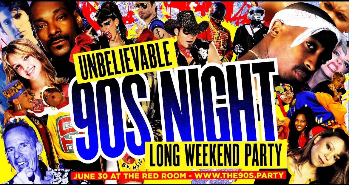 See you tonight at the <a href="/REDROOMVANCITY/">The Red Room</a> 🎉 Tix available at the door! #90s #nightlife