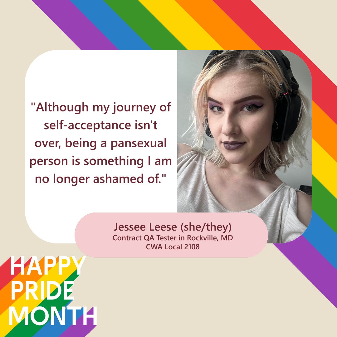 ZeniMaxWorkers's tweet photo. Our final Pride Month feature is Jessee Leese (she/they) out of Rockville, MD! https://t.co/ii7i59vHo8