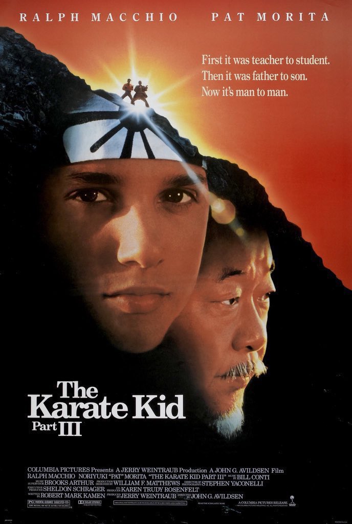 FilmNewsNos's tweet photo. 🎬MOVIE HISTORY: 35 years ago today, June 30, 1989, the movie ‘The Karate Kid Part III’ opened in theaters!

#RalphMacchio #PatMorita @RobynLively  #ThomasIanGriffith #MartinKove #SeanKanan #JonathanAvildsen #RandeeHeller #PatEJohnson #RickHurst #FrancesBay #JohnGAvildsen https://t.co/j6ofBItUWC