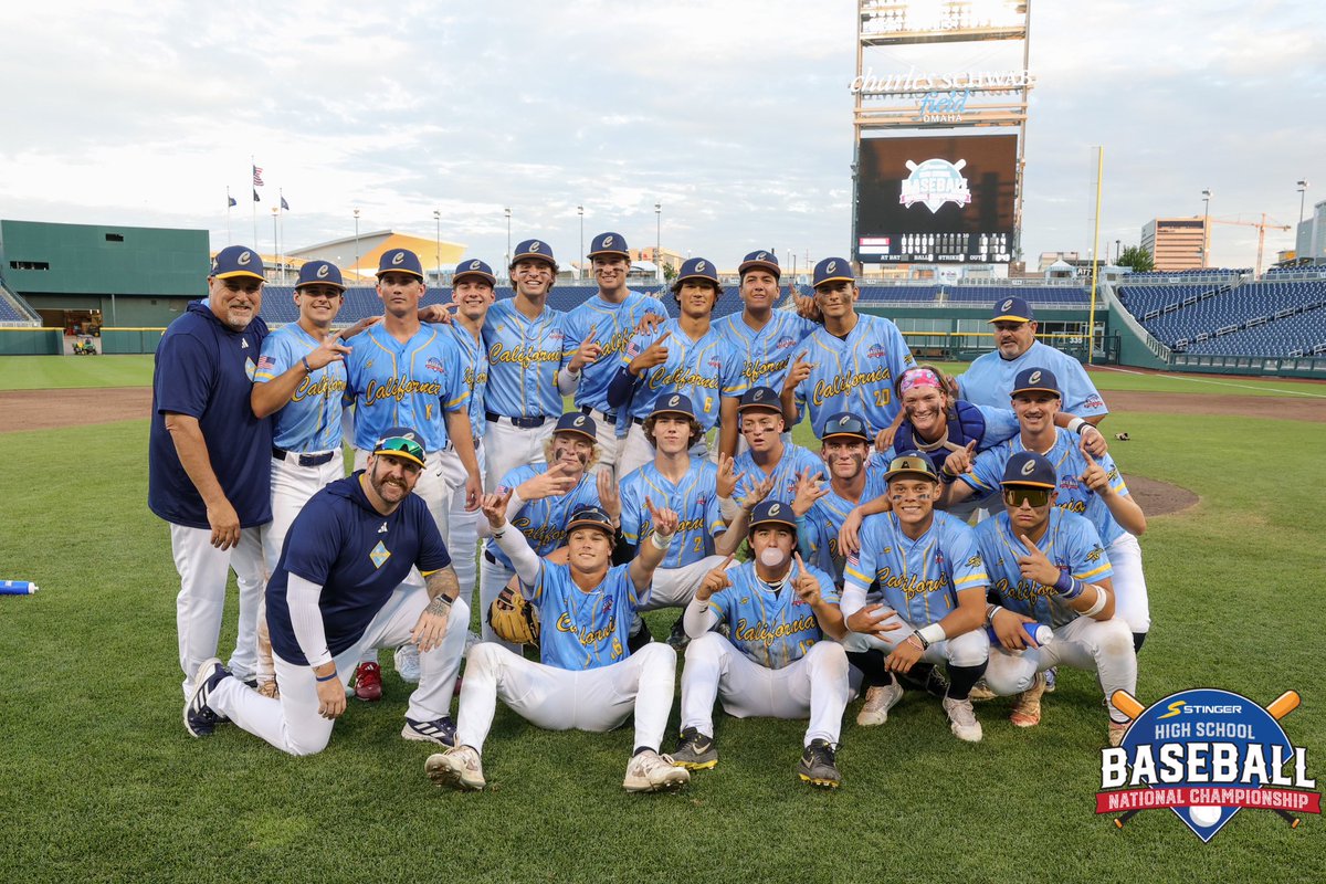 CALIFORNIA WINS 2024 HIGH SCHOOL BASEBALL NATIONAL CHAMPIONSHIP SERIES! ⚾️🏆

California rang in victorious after a 10-0 win over Oklahoma! 

#baseball #HSBNCS #ChampionshipSeries