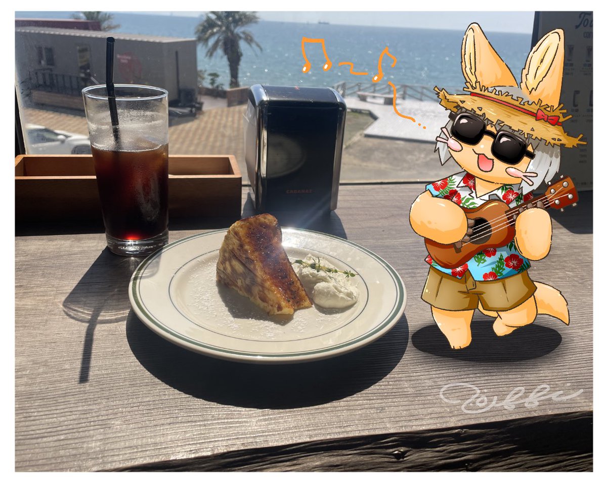 Ufficiale1st's tweet photo. 下関市の南国みたいなカフェ🌴
#TotheBlue
#メイドインアビス
#miabyss https://t.co/xz7UlUFdpa