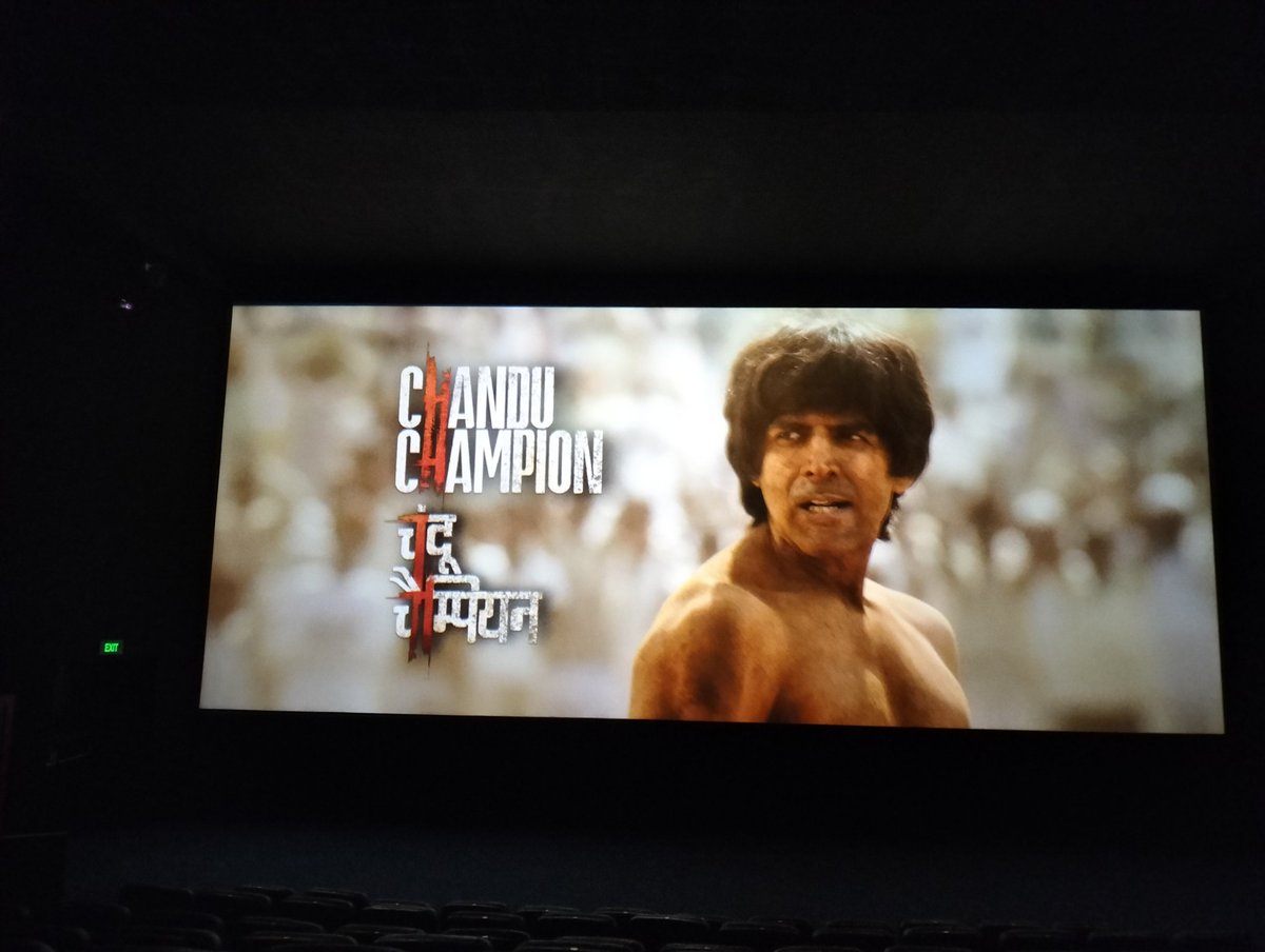 Debrajdev13575's tweet photo. #ChanduChampion is not just a film, it's a emotional journey of a man who never gave up inspite of all obstacles and finally reached his goal🏅 #KabirKhan delivered a brilliant film again after 83. @TheAaryanKartik is incredible. Best performance till now in career💥🔥Loved it🥰 https://t.co/19iPrWeMzl