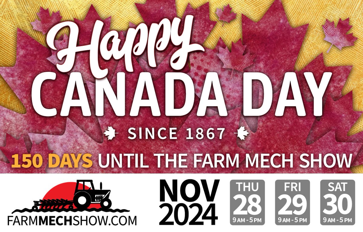 🚜 𝗔𝘁𝗹𝗮𝗻𝘁𝗶𝗰 𝗙𝗮𝗿𝗺 𝗠𝗲𝗰𝗵 𝗦𝗵𝗼𝘄 • NOV • 28, 29, &amp; 30 • 2024
🇨🇦 𝙃𝙖𝙥𝙥𝙮 𝘾𝙖𝙣𝙖𝙙𝙖 𝘿𝙖𝙮 from everyone here at AFMS.
May the day be filled with laughter, good company &amp; the spirit of our beautiful country.
farmmechshow.com  See you at show!