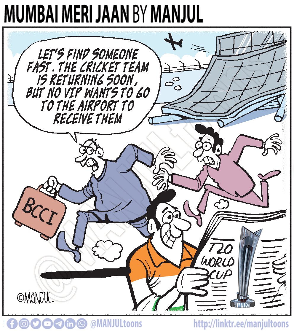 MANJULtoons's tweet image. #Cartoon #InfrastructureCollapse #T20WorldCup Linktr.ee/MANJULtoons