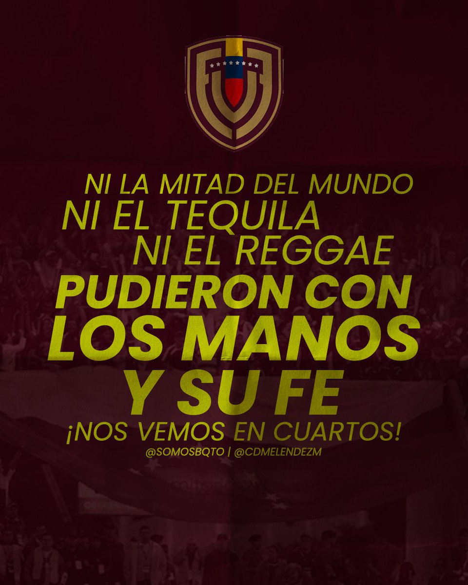 NOS VEMOS EN CUARTOS, SOMOS LIDERES INDISCUTIBLES DEL GRUPO B🇻🇪

••••
#SomosBQTO #SomosDeportes #SomosVinotinto #vinotinto #copaamerica #manotengofe #futbol #copaamerica2024