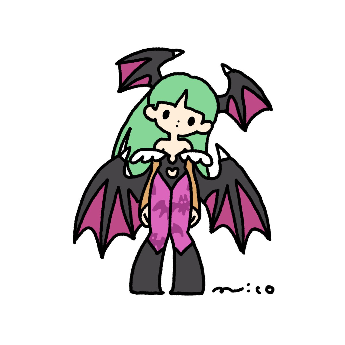 VAMPIRE
Morrigan Aensland

#格ゲーキャラ描こうぜ 
#ヴァンパイア #モリガン #fanart
