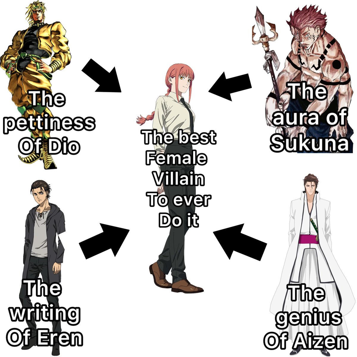 scroodledoodles's tweet image. Fujimoto set a new standard for female villains with Makima