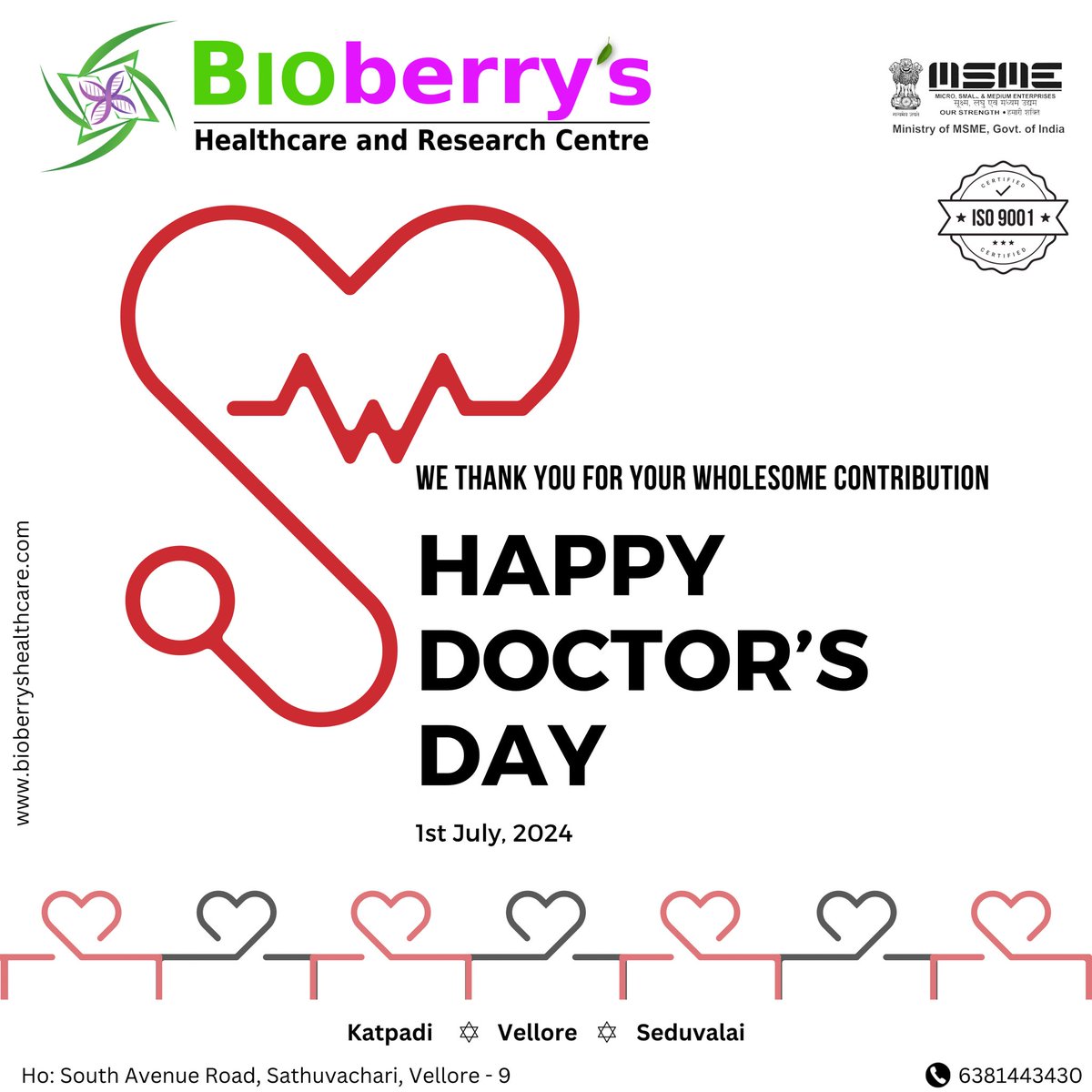 bioberrys's tweet photo. Happy Doctors Day, 1st July 2024…! 🩺💉
#doctor #DoctorsDay #Health #healthcare #diagnostics #bioberrys https://t.co/k5zD6hhGlv