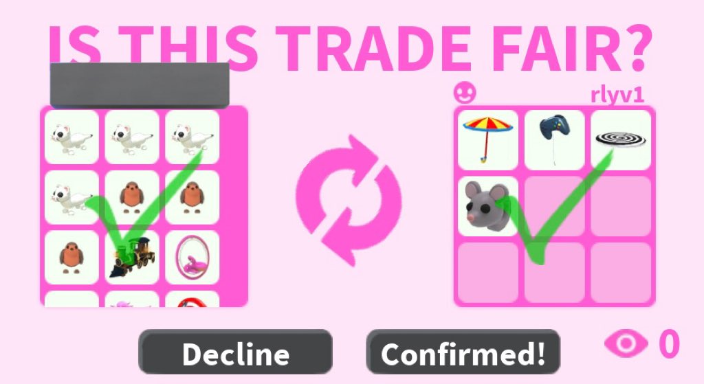 Crabmallow's tweet photo. @urfavvdarc is 100% trusted! I did a big adopt me trade for their royale high items. I highly recommend trading with them because they are super patient and understanding! I went first btw! :) https://t.co/CscNA5Z8SU