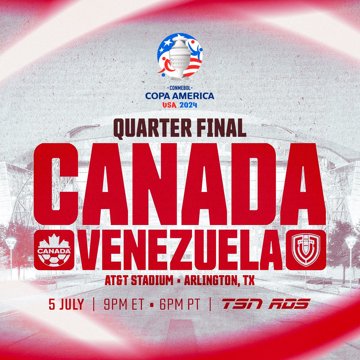 Our Quarterfinal matchup is confirmed!

<a href="/SeleVinotinto/">La Vinotinto</a>, see you soon 👋 

#CANMNT #CopaAmerica