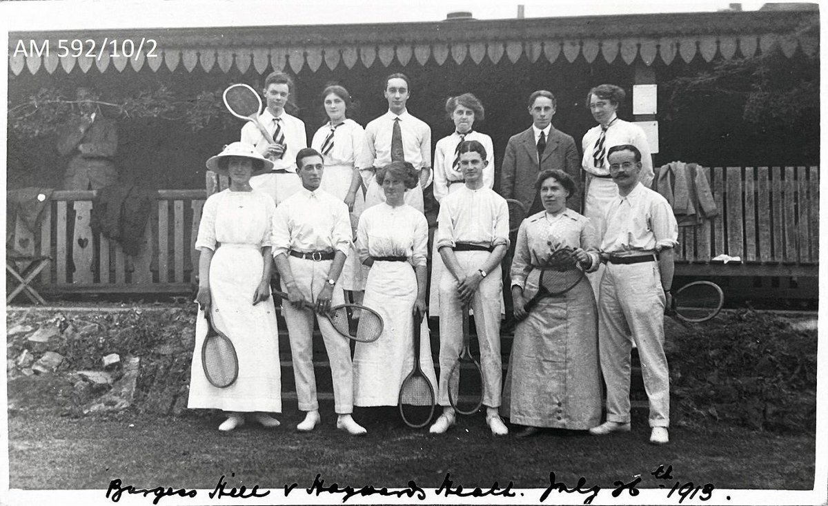 Today the Wimbledon Championships begin and will go on for the next two weeks! 🎾 Here we are sharing a photograph of tennis players (Haywards Heath) from 1913
