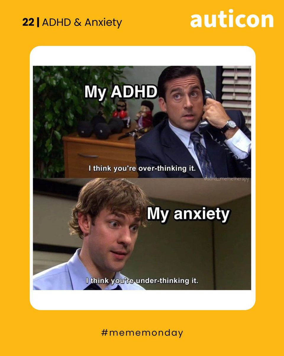 auticon_UK's tweet image. Dr Ashley Cromby - Neuroinclusion Advisor for auticon UK shares a 'Monday Meme'.  

One for my anxious ADHD babes...
#neurodivergent #neurodivergentmemes #adhdmemes #adhd #actuallyautistic #autistic #autism #memes #relatablememes @drashleacromby