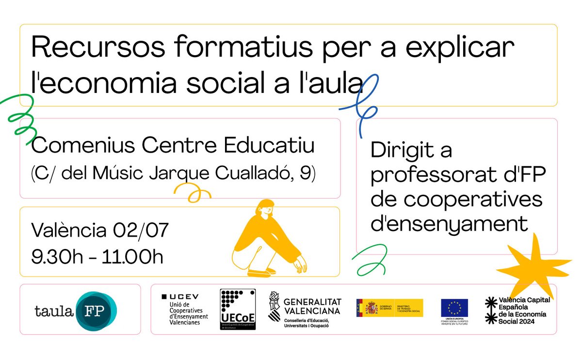 UCEV (@la_ucev) on Twitter photo 🙂 Demà estarem en <a href="/ComeniusCEducat/">Comenius Centre Educatiu</a> amb la Jornada de Recursos formatius per a explicar l’economia social a l’aula. ✨ Formació dirigida al professorat de FORMACIÓ PROFESSIONAL de les Cooperatives d’Ensenyament. T'esperem! 😉 🙂 Demà estarem en <a href="/ComeniusCEducat/">Comenius Centre Educatiu</a> amb la Jornada de Recursos formatius per a explicar l’economia social a l’aula. ✨ Formació dirigida al professorat de FORMACIÓ PROFESSIONAL de les Cooperatives d’Ensenyament. T'esperem! 😉