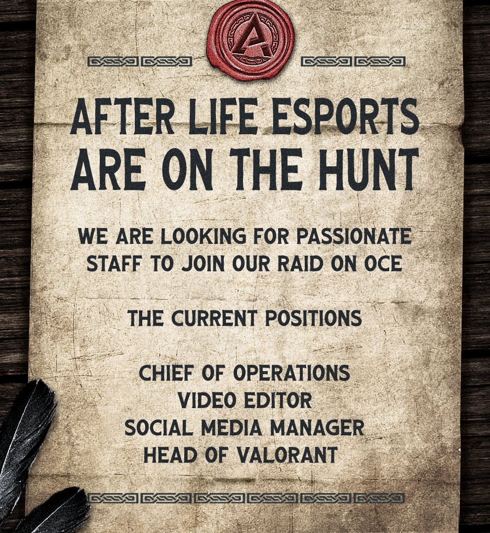 🌄Its time to expand our horizons🌅

We Have been cooking in the background ready for some new staff to join our passionate crew 

All positions will need to be passionate individuals and as always experience is a bonus but not a must 🪓

Contact via discord - ale_grapples
