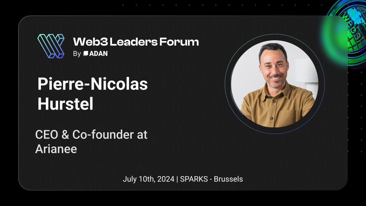 NEW SPEAKER ANNOUNCED! 🗣️

We are delighted to announce that @mr_pnhwill be at Adan’s #Web3 Leaders Forum on Wednesday 10 July in Brussels!

⭐ Web3 In Real Life Track
🏛 Room: Balcony

Don't miss this opportunity to meet him on site.

Register, visit w3lf.eu