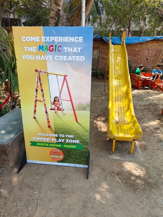 teachindiatoi's tweet photo. March 8th,2024 marked a milestone for Mumbai with the grand inauguration of Dhote Udyan. Representatives from YiPPee &amp; Teach India joined students &amp; local communities in celebrating our commitment to green spaces.This vibrant park features eco-friendly installations. #GreenMumbai https://t.co/Lc3sH7XZq8