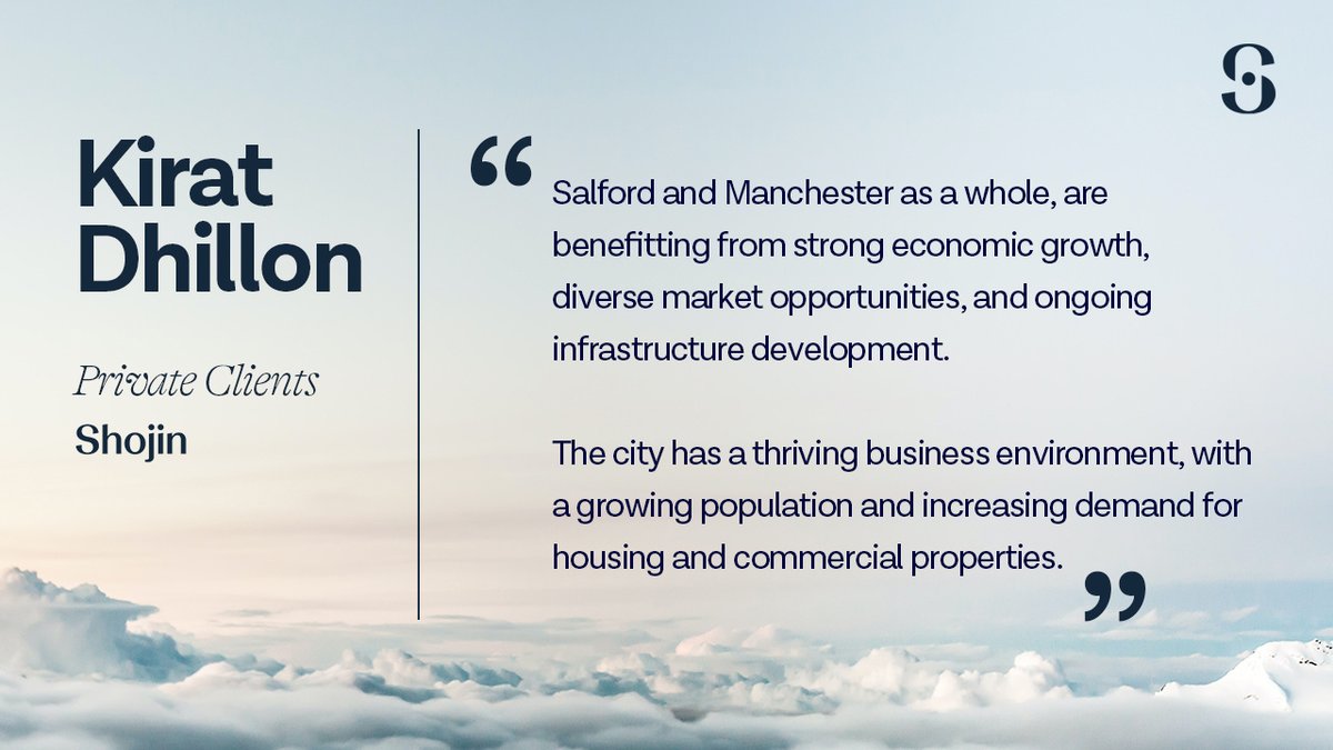 A quote from Kirat Dhillon, discussing his view on Greater Manchester as an investment opportunity. We recently posted a blog post discussing how Greater Manchester is currently second behind London for levels of FDI into the UK 

Click on the link below
bit.ly/3XGMfe0