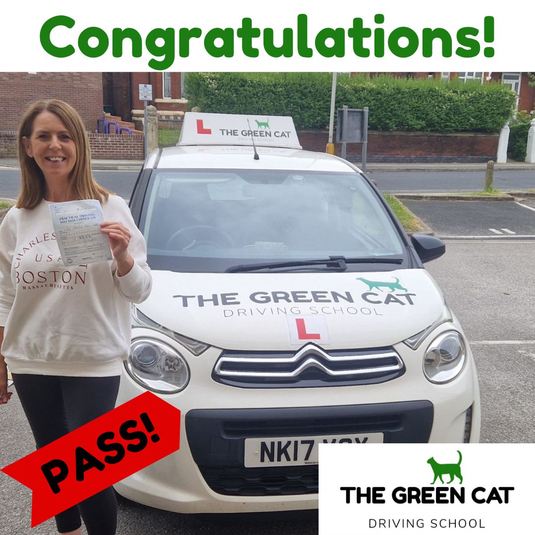 Overjoyed for my pupil Pat who passed her driving test in Southport this morning.
It's not been the easiest journey, hampered mostly by her own self doubt. If there's one thing to take away, it's BELIEVE IN YOURSELF! 
Well done for sticking with it Pat. Over the moon for you.