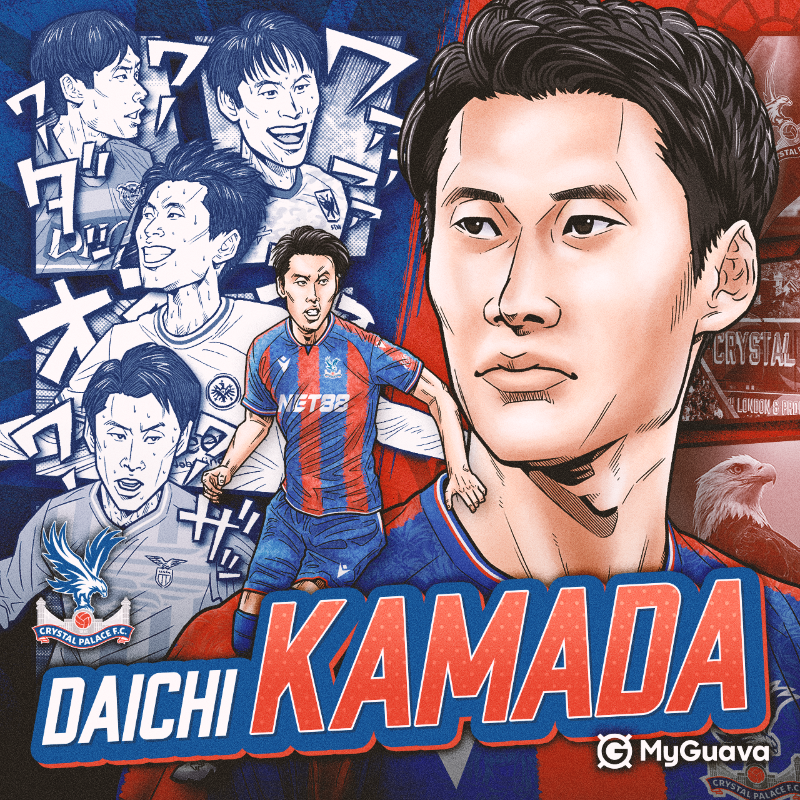 CPFC's tweet photo. Daichi Kamada has arrived 🦅🇯🇵

鎌田大地が到着しました！