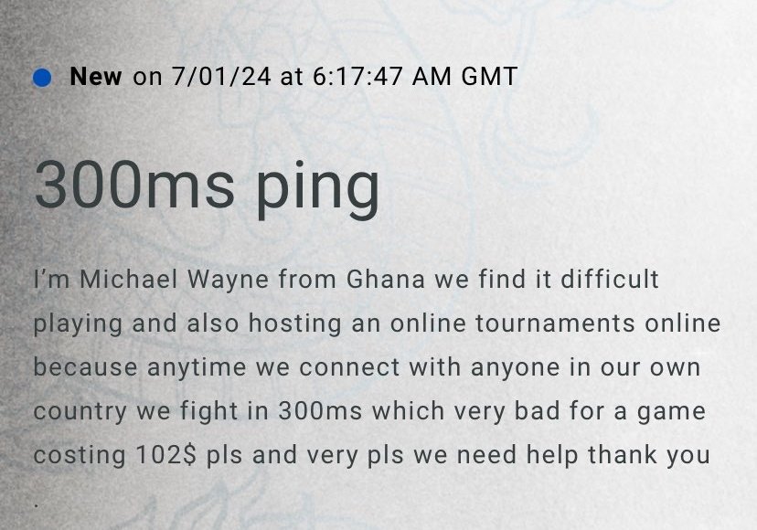 Please vote in the link below &amp; help out the players in West Africa... and hopefully NRS improves the servers 🙏

Link 👇:
mortalkombat1.bugs.wbgames.com/bug/MK1-5134
...