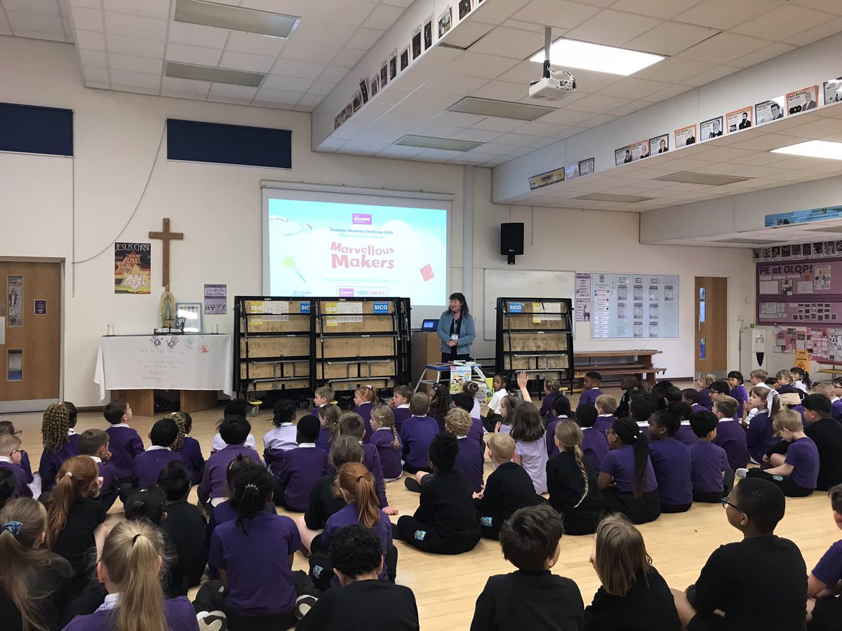 ourladyqop's tweet photo. A big thank you to the staff at @TheHiveWorcs for joining us this morning to share this year’s Summer Reading Challenge ☀️ 📚 We can’t wait to see to all the summer reads! #OLQPReading https://t.co/Ke7GYZLGT4