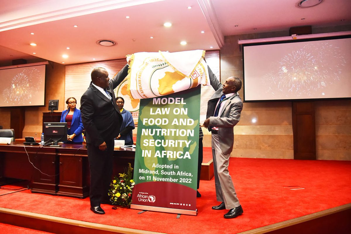 The launch of the Model Law by <a href="/PapPresident/">H.E Hon. Chief Fortune Charumbira</a> Chief Charumbira will see Africa making efforts to achieve SDG #1 in the wake of Climate Change and Devastating Droughts <a href="/_AfricanUnion/">African Union</a> <a href="/AfrikParliament/">Pan-African Parliament</a> <a href="/nickmangwana/">Nick Mangwana</a> <a href="/YMCAYPSA/">YMCA SA Youth Parliament</a> @SouthAfricanPa