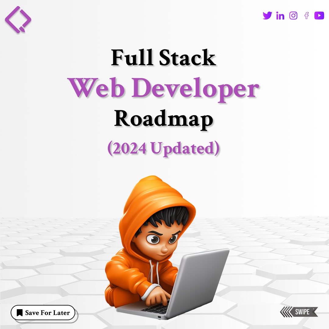 qubycles's tweet image. "Unlock your coding potential! 🚀 Dive into the ultimate Full Stack Web Developer roadmap and turn your tech dreams into reality. #CodingJourney #FullStackDeveloper #WebDevRoadmap"
Follow us 👉 @qubycles
#qubycles #iamindustryready #BeJobReady #fullstack #css #javascript