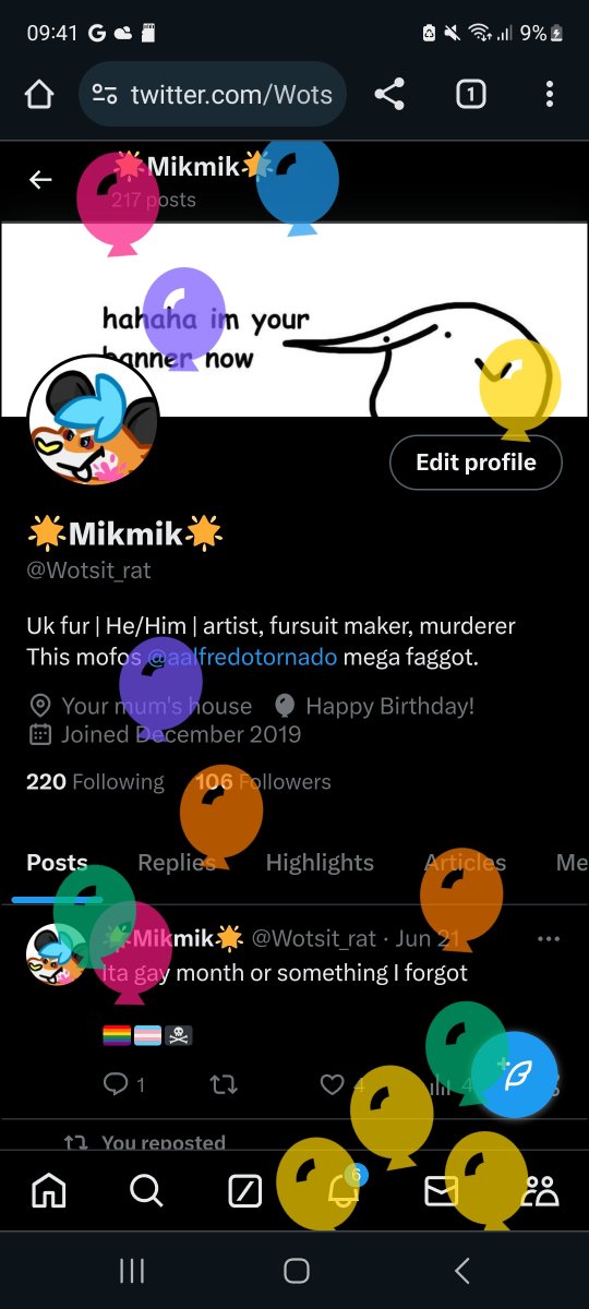 Today I saw a balloon