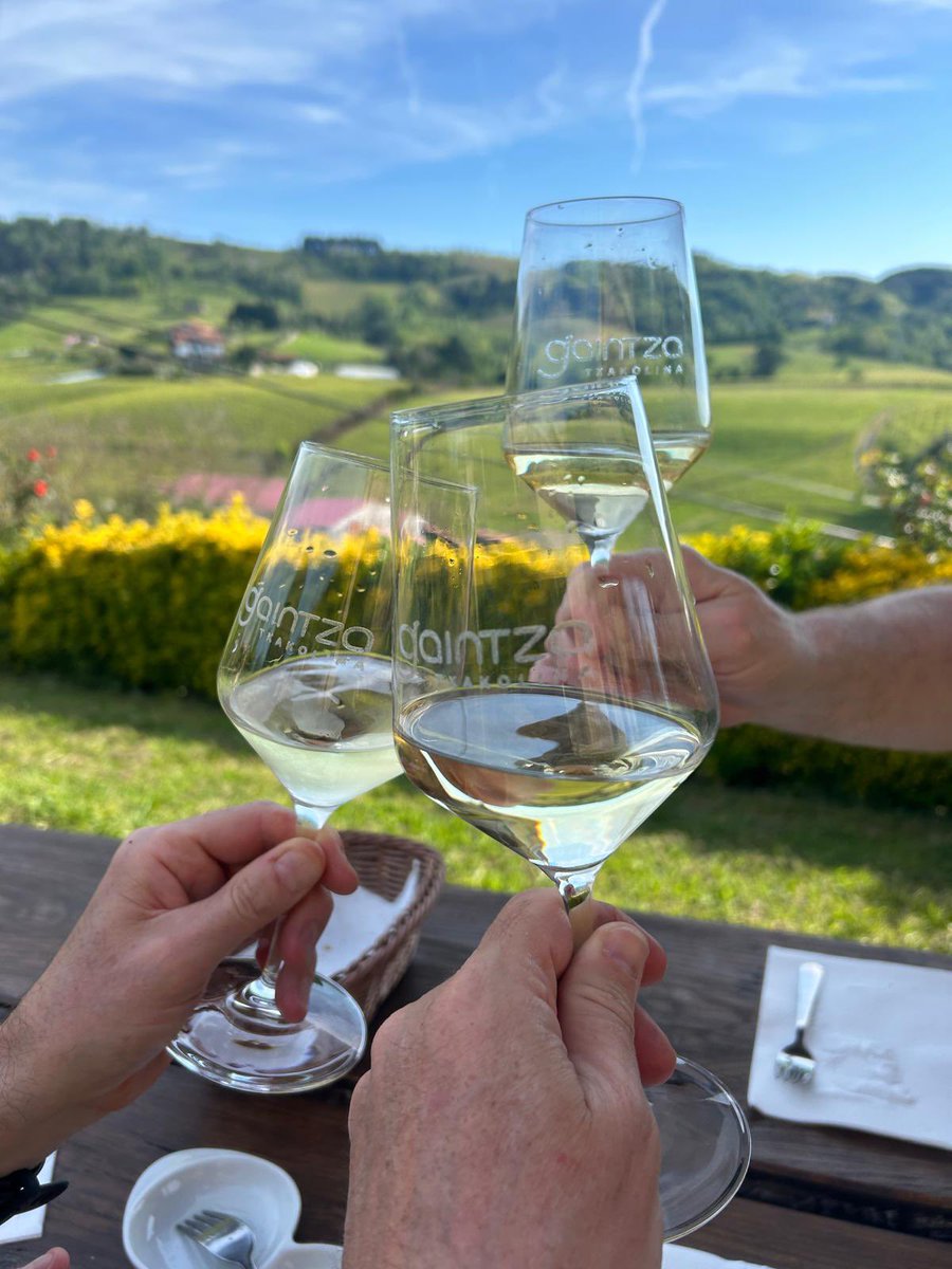 BasqueCycleEsc's tweet image. The views from the #txakoli vineyards above Getaria are stunning. The guests on a recent Basque cycling escape enjoyed a wine tasting at @B_gaintza after a great day out on the bikes.

#basquecountry #cyclingholidays #winetasting #guipuzcoa
