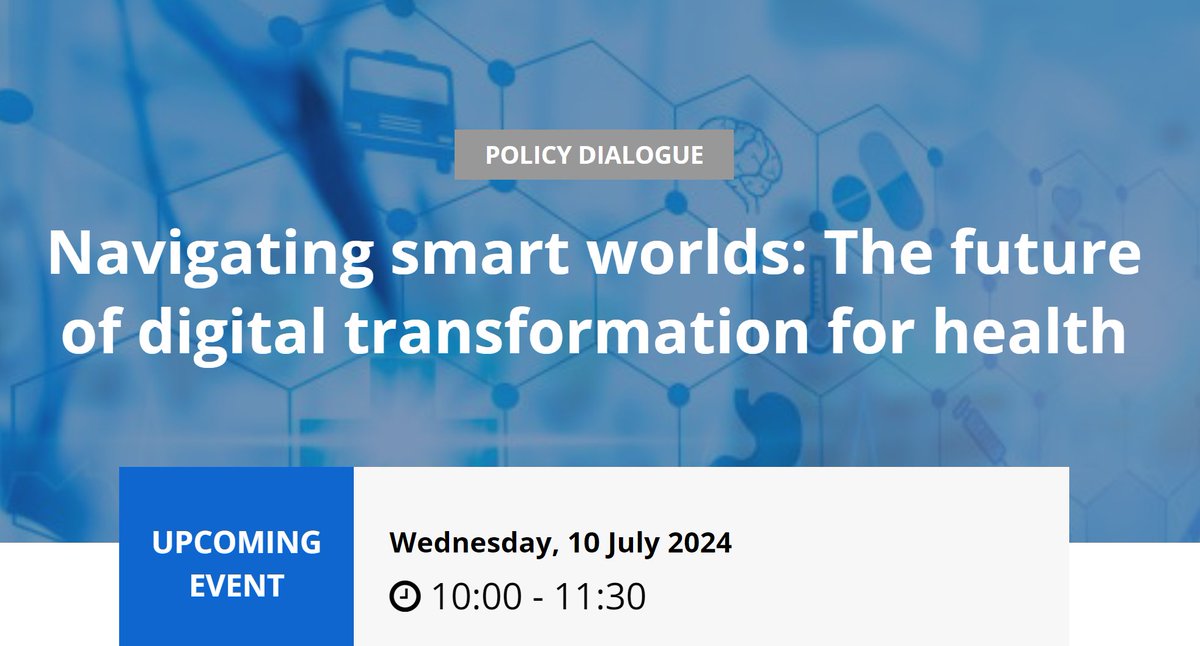 Join us at the <a href="/epc_eu/">European Policy Centre</a> on July 10 as we shed light on the potential benefits and risks of smart health and to chart the way forward for new technologies for health. 

For more info and to register: epc.eu/en/events/Navi…