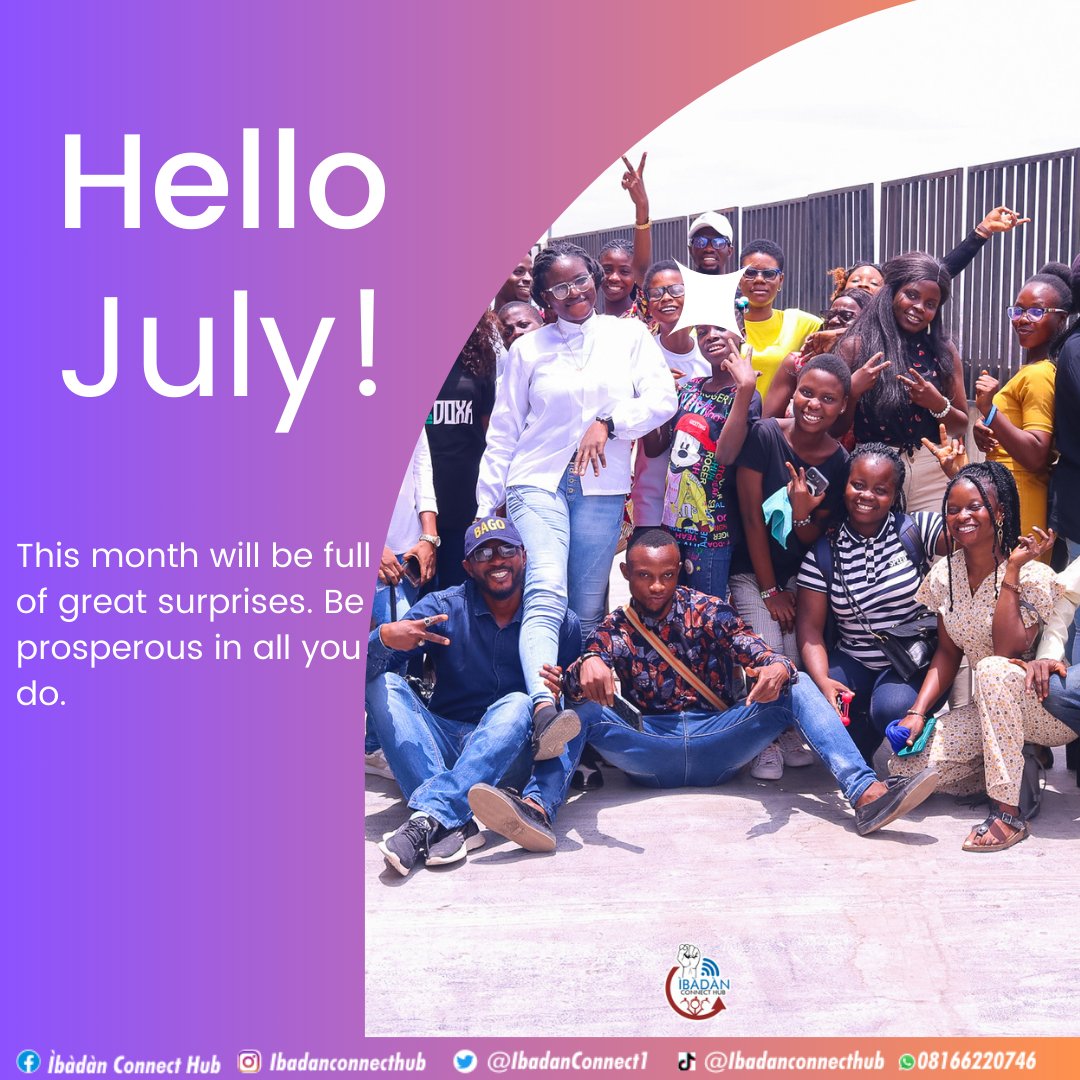 IbadanConnect1's tweet photo. May this new month bring you great surprises and prosperity in your endeavors. New month, new goals, new achievements - go crush them!

Happy new month, friends😍

#Ìbàdànconnecthub✨ https://t.co/B94FpjI9Da