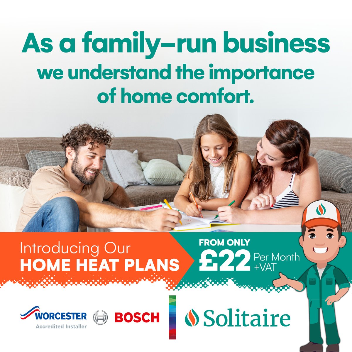 SolitaireLtd's tweet image. 👨‍👩‍👧‍👦 As a family-run business, we understand the importance of home comfort.

Join our family and enjoy personalized service with our affordable Home Heat Plans. Plans start at just £22/month. 🌟❤️

Learn More: solitairegrp.com/heat-plans/