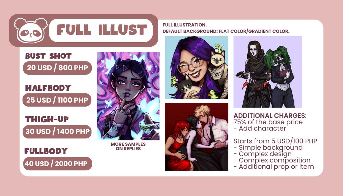 quippin's tweet photo. RT + interact highly appreciated!
🌸COMMISSIONS OPEN🌸

5 slots only! will add slots once first batch is cleared :>
#commissionopen  #commission #artph https://t.co/VheiV7H6Vp
