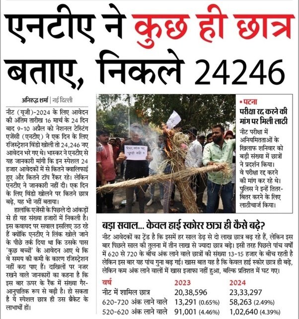 Revised Scorecard Result:

UR- RANK REDUCE BY 84
OBC- RANK INCREASE BY 2
SC-  RANK INCREASE BY 1
ST- RANK REDUCE BY 14

Inflation still not solved, bcoz this problem isn't starts from grace marks, it starts from 2nd time registration window opening &amp; Mass Paper leaks 😤

#NEET