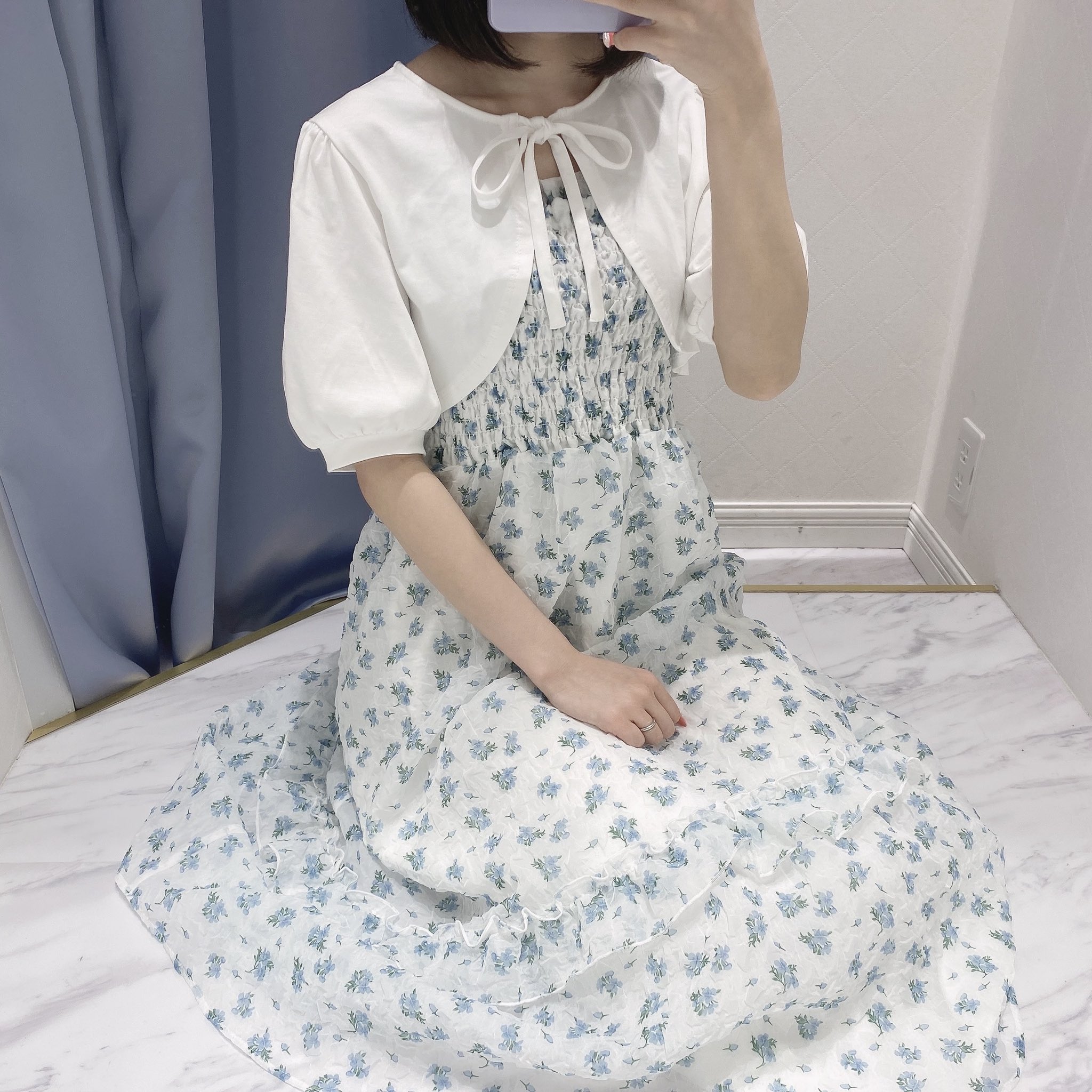 evelyn 花柄シフォンボレロop evelyn on X: 