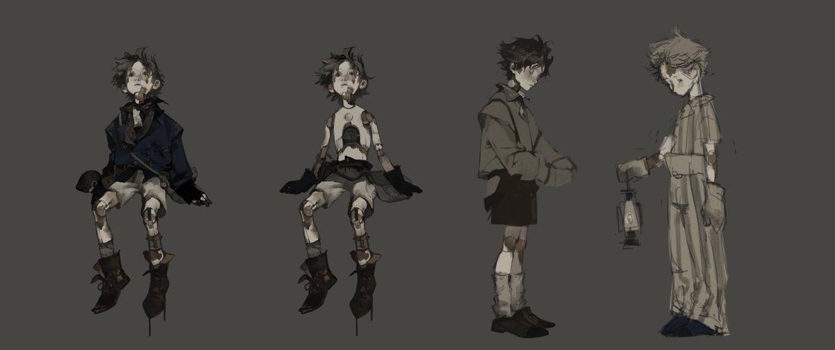 画集初期的一些费稿(p_-)