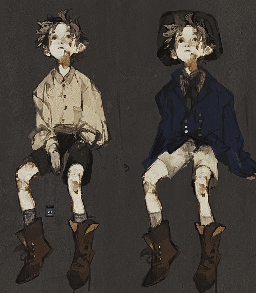 画集初期的一些费稿(p_-)