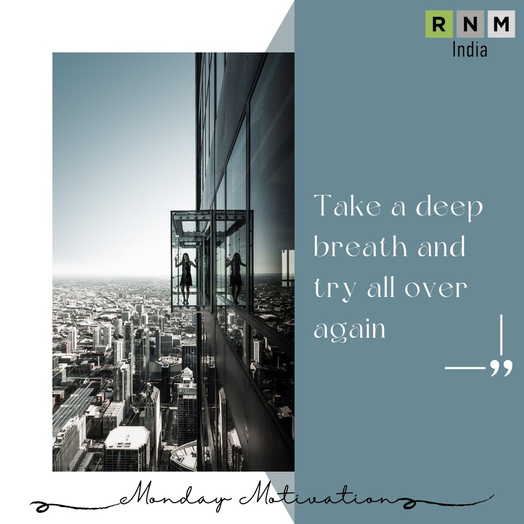 RNMIndia's tweet photo. Begin the second half of the year with a fresh start. Don't hesitate to start over again

#mondaymotivation #monday #motivation #motivationalquotes #motivationmonday #mondayquotes #inspiration #startagain #freshstart #deepbreath #rnm #rnmindia https://t.co/Za3X2qgxug