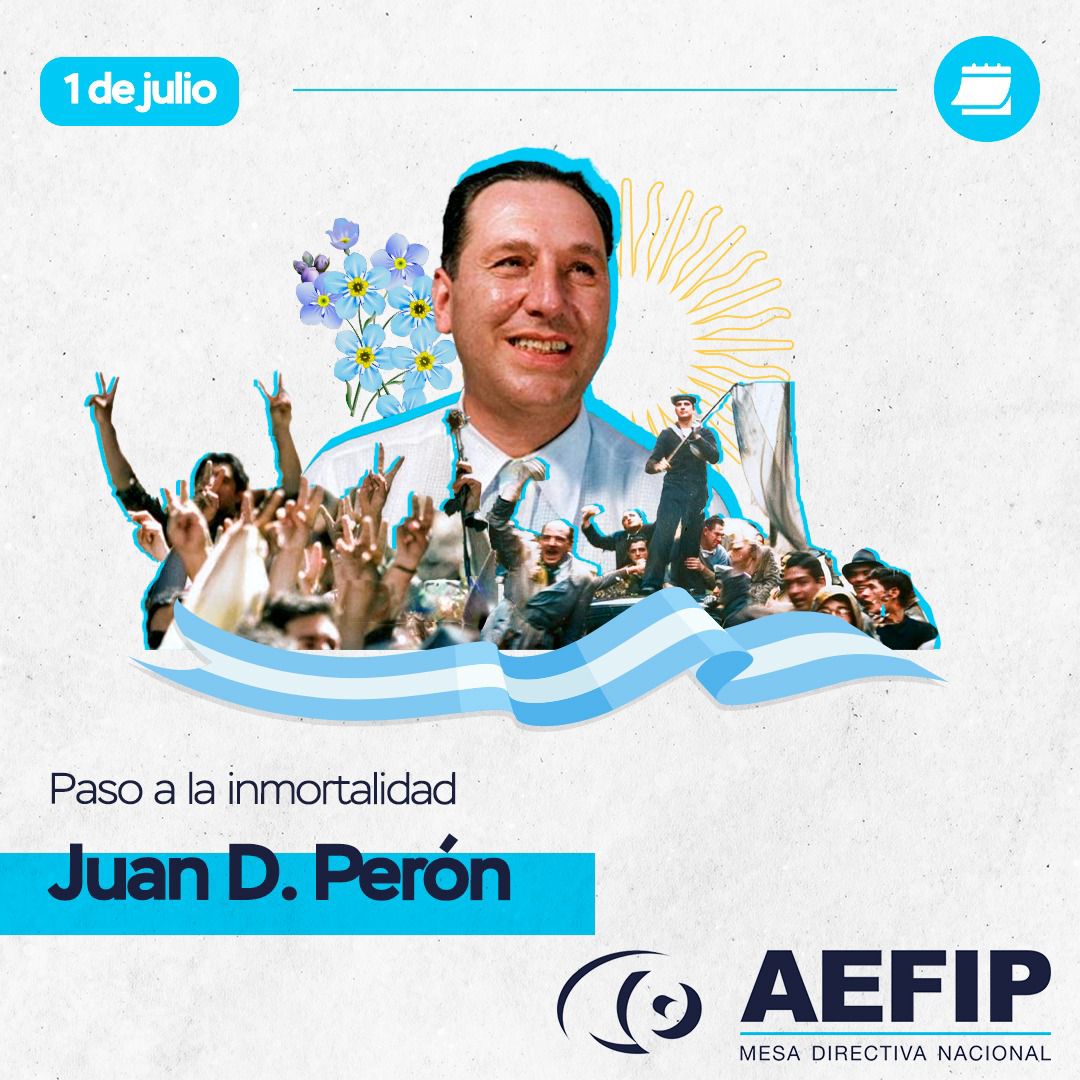 Hoy a 50 años d su muerte recordamos al presidente q dignificó a los trabajadores argentinos otorgándonos los derechos q hoy tenemos y q nos dieron tanto bienestar y felicidad a nuestras familias.
Perón, eterno en la memoria de los trabajadores. 🇦🇷✌🏻
#PeronVive 
#PeronEterno