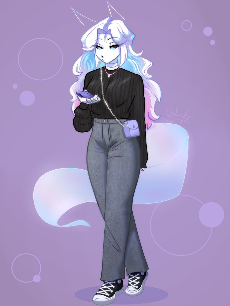 Casual and cool for outfit 4 🌸🩵🖤 #undertale #oc #digitalart