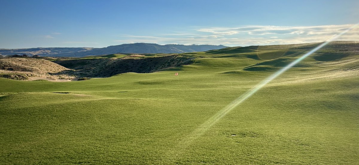 MattGinella's tweet photo. Back “in the dirt” documenting the new course at Gamble (name TBD). They have 14 holes finished and grassed with holes 10, 11 (pictured), 12 and 13 still in progress. Kidd arrives tomorrow to consult with Nick Schaan, his partner, for one more review.

Also pictured: 9, 15 and 16.🔥

We’re back here for a Bonfire in October. Sign up now: https://t.co/foimmSMnhX