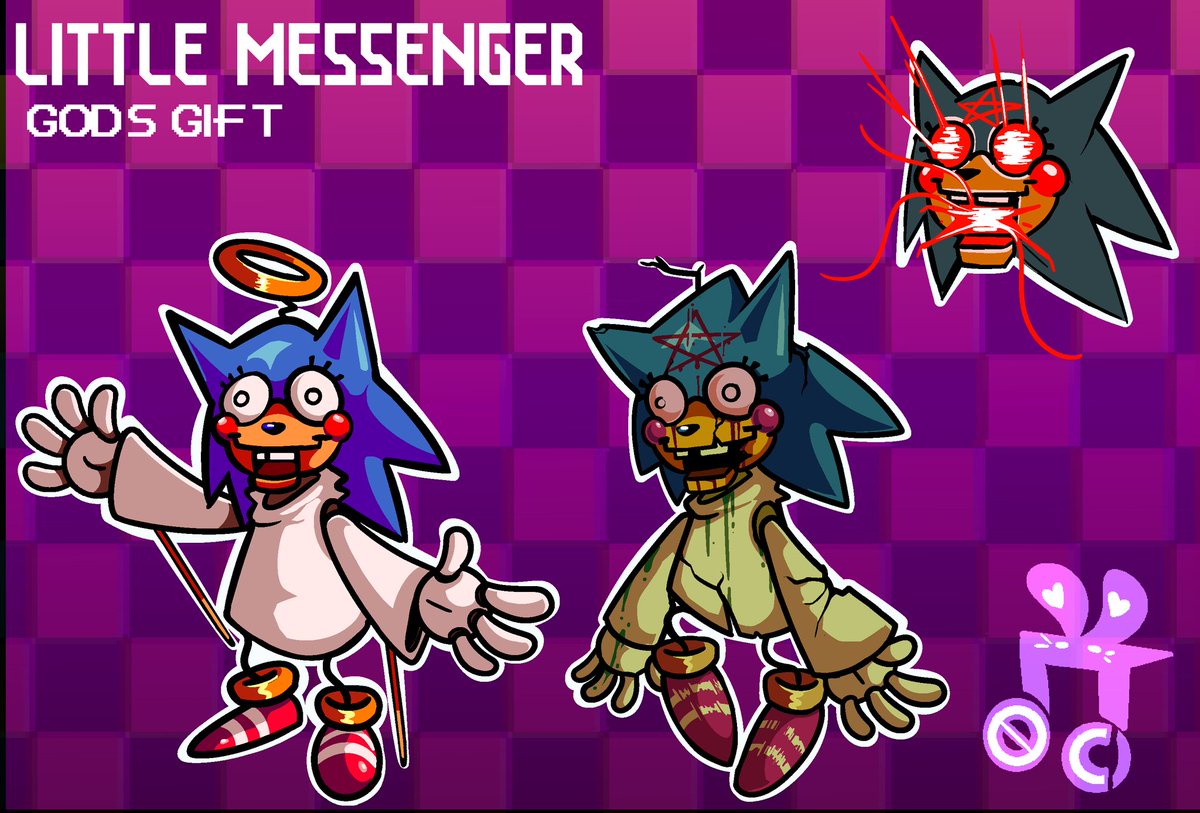 GenOverDraws's tweet image. To fill in the lack of content lately.

Here&apos;s Parallax&apos;s UST Design for No Name!

Meet Little Messenger!  

The forgotten mascot for a Local Children&apos;s cartoon produced by [Unknown]

#ParallaxUST #parallax  #sonicexe #exeoc #execommunity #fnf #FridayNightfunkin