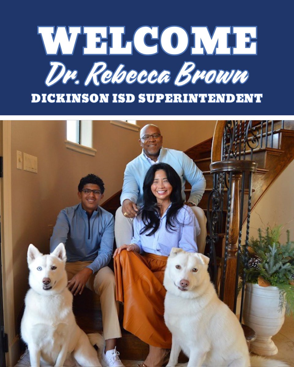 DickinsonISD's tweet image. 📢 Dickinson ISD Welcomes New Superintendent Dr. Rebecca Brown! 📢

Read Dr. Brown’s letter “Dear Dickinson ISD Community” to learn about her vision and plans for our district.

dickinsonisd.org/page/article/9…

#WeAreGatorNation