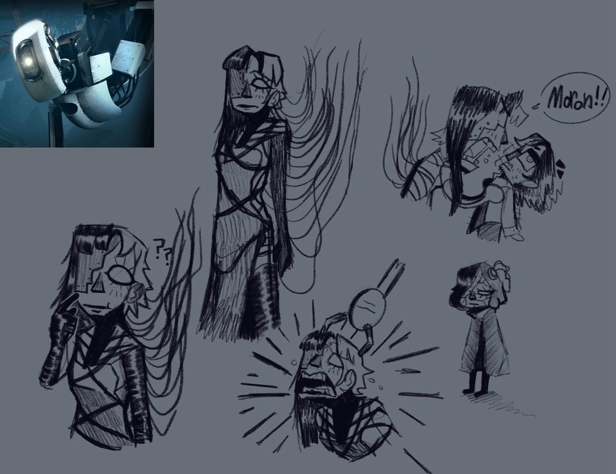 MagicBunnyStar's tweet image. Portal drawings
(Mostly the humanoid designs)
#portal #portal2 #portalfanart #meetthecores