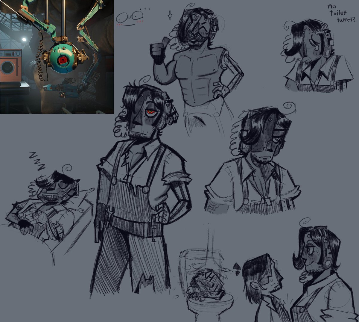MagicBunnyStar's tweet image. Portal drawings
(Mostly the humanoid designs)
#portal #portal2 #portalfanart #meetthecores
